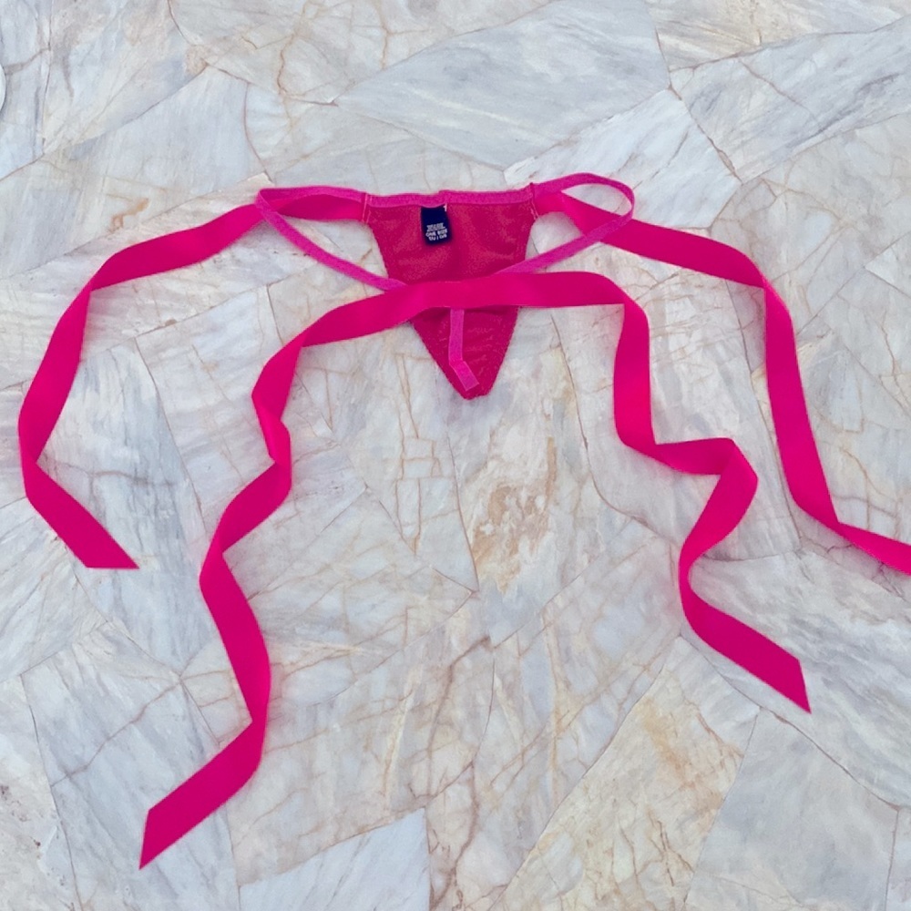 Rare Very Sexy Red Panty Vintage Thong V-String Panties‎ Underwear One Size